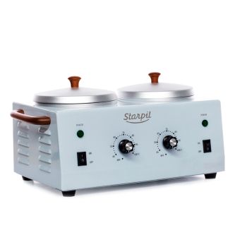 Starpil Wachswärmer 500ml + 500ml mit Thermostat für alle Wachsperlen und Blockwachse 