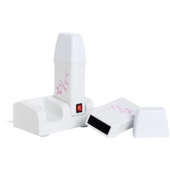 Starpil Station für 2 Wachspatronenwärmer für die Haarentfernung mit Wachspatronen an Beinen, Armen, Brust und Rücken 