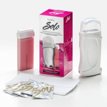 ItalWax Wachspatronenwärmer Set Solo für die Haarentfernung mit Wachspatronen an Beinen, Armen, Brust und Rücken für Zuhause