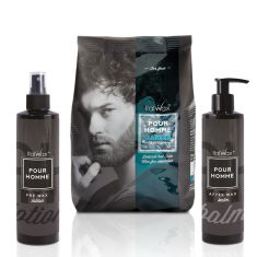 Set - 500g Pour homme Barber Edition, Pre Wax Lotion 250ml & Balsam 250ml für danach