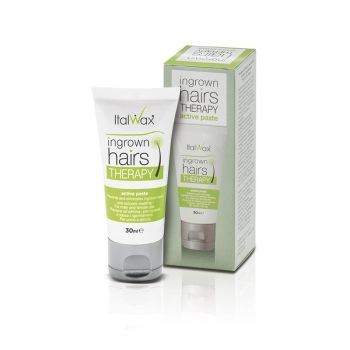 Activ Paste "Ingrown Hairs Therapy" von ItalWax gegen eingewachsene Haare im Gesicht, Bikinizone, Beine, Achseln mit Teebaumöl und Vitamin A